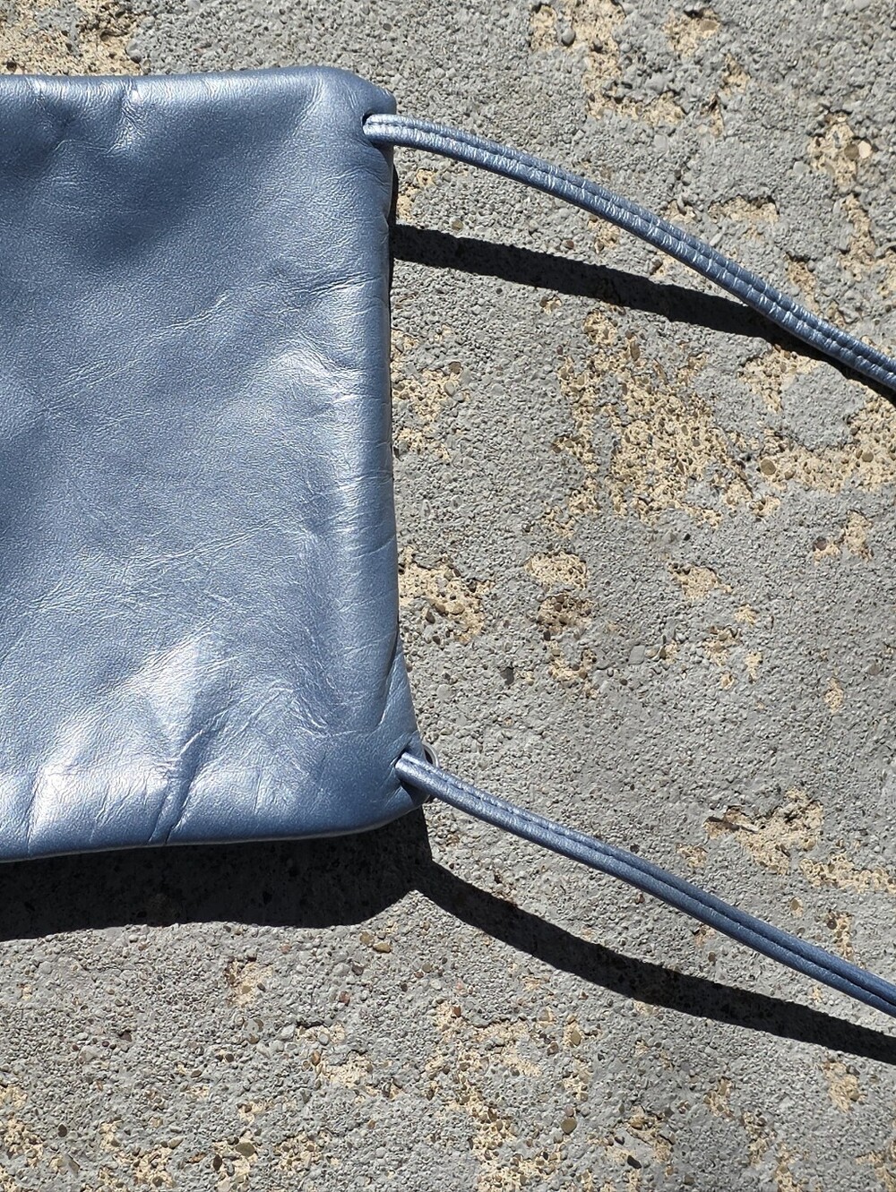 Paloma Picasso Vintage Blue Leather Shoulder Bag - Picture 5 of 9